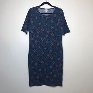 EUC LuLaRoe Julia Floral Dress XL